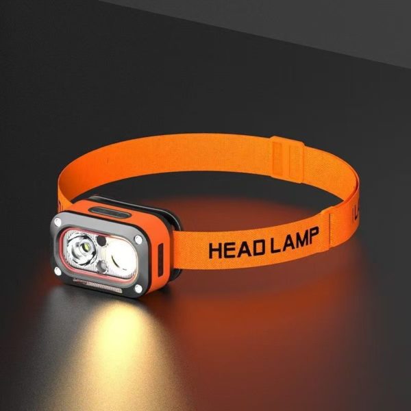 Налобний ліхтар G08-2XPG (white+yellow) + LED (red) с сенсором движения - Зображення 6