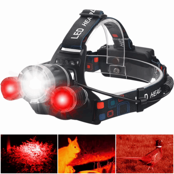 Налобний ліхтар Bailong 3000-T6 + 2XPE(RED) - Зображення 2