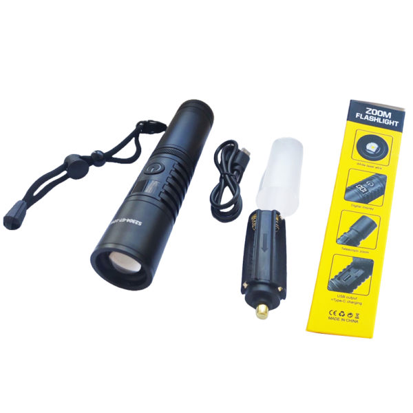 Ліхтар тактичний ручний S2304-PM10-TG, Power bank, ЗУ Type-C - Зображення 4