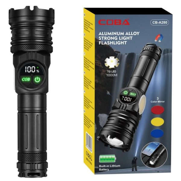 Тактичний ліхтар COBA CB-A280-TG+COB (white+red)