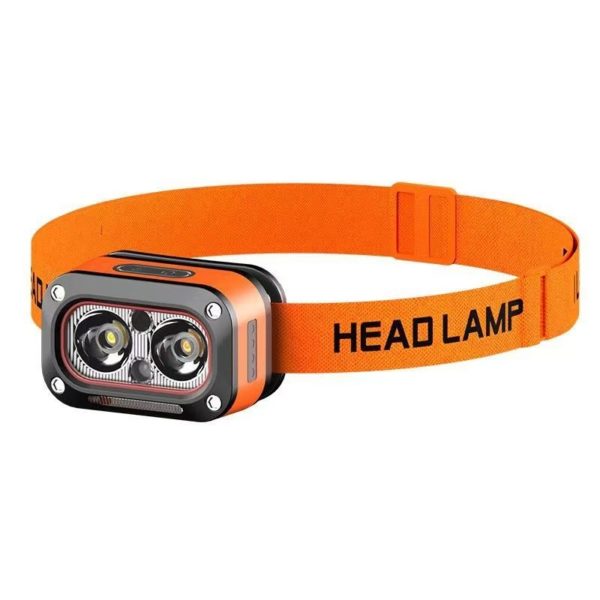 Налобний ліхтар G08-2XPG (white+yellow) + LED (red) с сенсором движения - Зображення 3