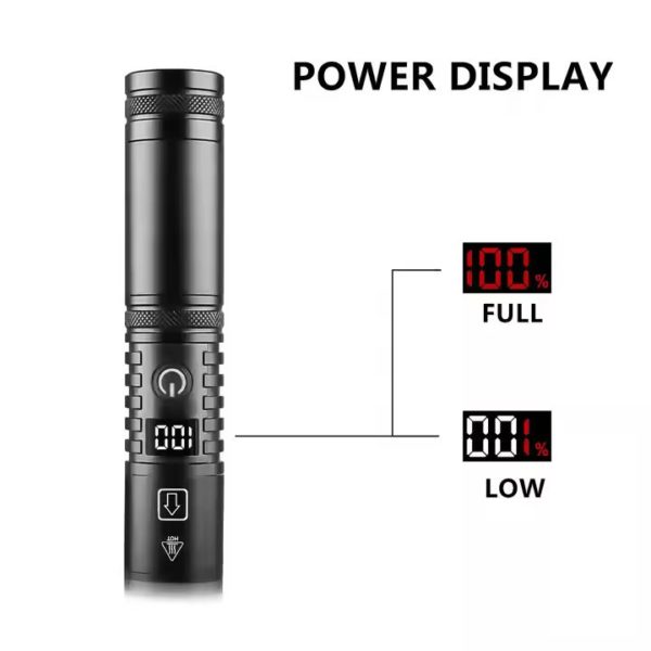 Ліхтар тактичний ручний S2304-PM10-TG, Power bank, ЗУ Type-C - Зображення 7