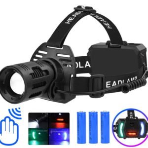 Потужний налобний ліхтар CARBON BL-2322 TG+3LED з датчиком руху